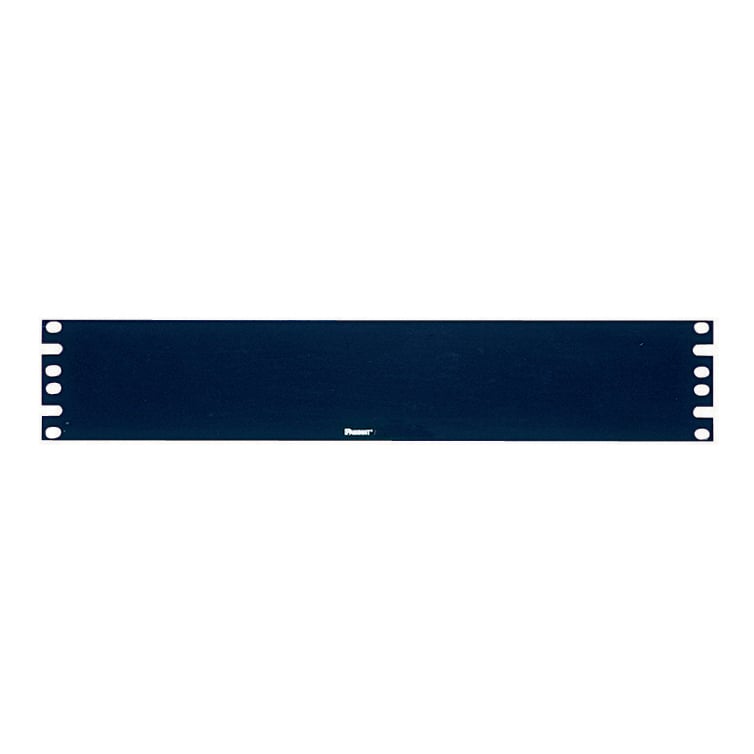 Horizontal Flat Rack Filler Panel, 2 RU, Steel, Black