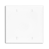 80725-E Standard Size Blank Wall Plate, 2 Gangs, 4.56 in W x 4.5 in H, Thermoplastic Nylon, Black
