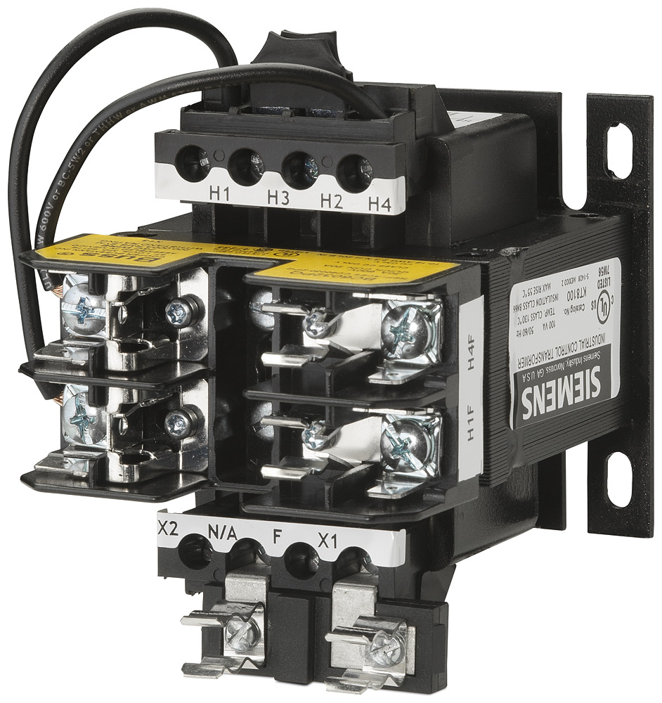 MT0100M Class MT Control Power Transformer, 240/480 V AC Primary, 120/240 VAC Secondary, 100 VA Power Rating, 50/60 Hz, 1 Phase