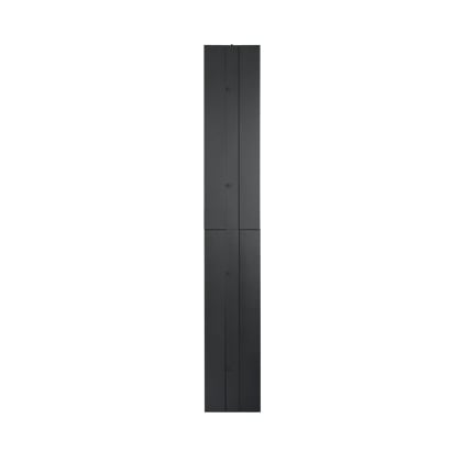 NREPB1 NetRunner High Capacity End Panel, 83.2 in H x 12.4 in W x 0.3 in D, Aluminum, Black