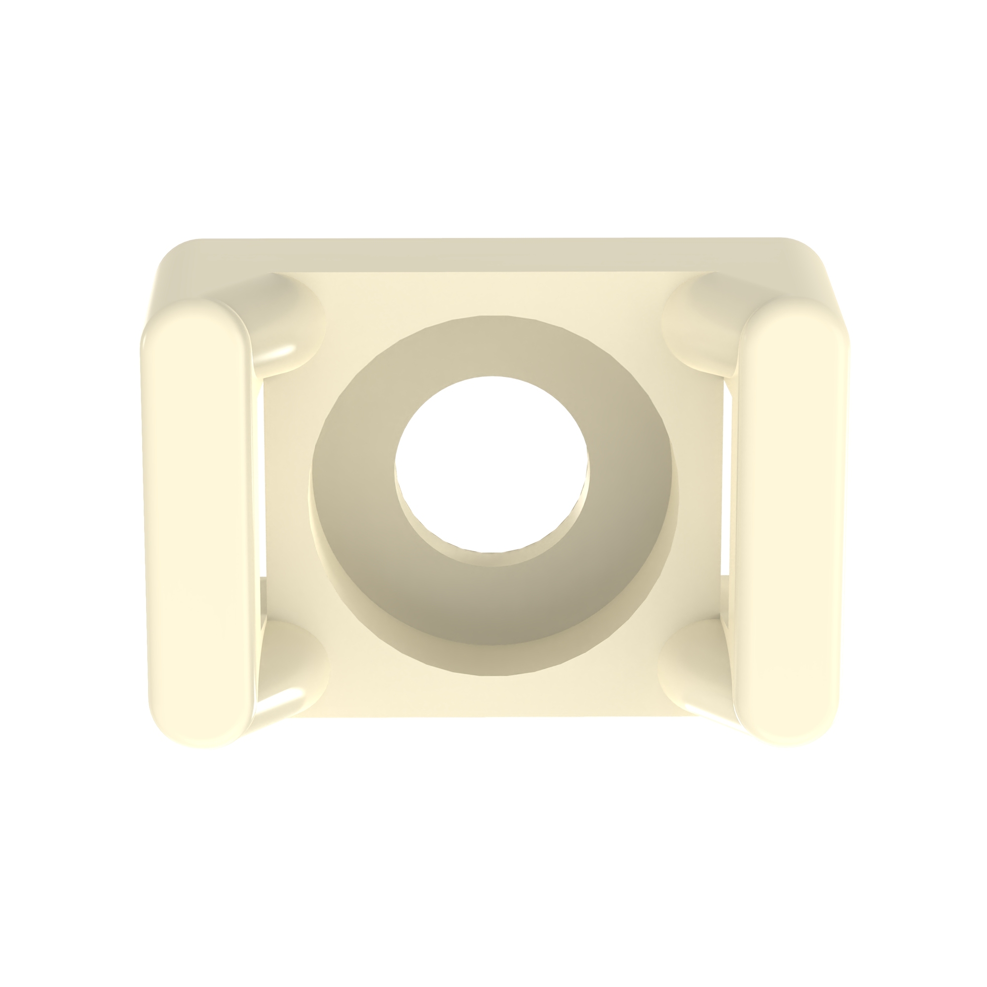 TM3S10-M69 Cable Tie Mount, Threaded Mount, 0.3 in W Tie, Nylon 6.6, Ivory