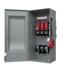 Siemens Low Voltage Circuit Protection Heavy Duty Safety Switch. 3-Pole 3-Fuse and solid neutral Fused in a type 1 enclosure (indoor). Rated 600VAC (30A).