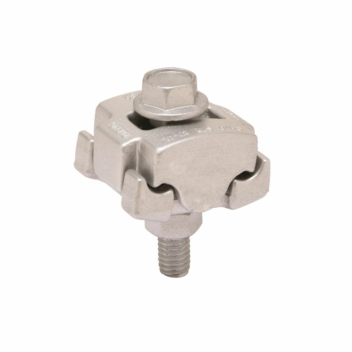 UCG25RS UCG-RS Multi-Purpose Parallel Groove Clamp, 8 to 1/0 AWG Aluminum/Stranded Copper Conductor, 3/8 in Bolt, Aluminum Alloy
