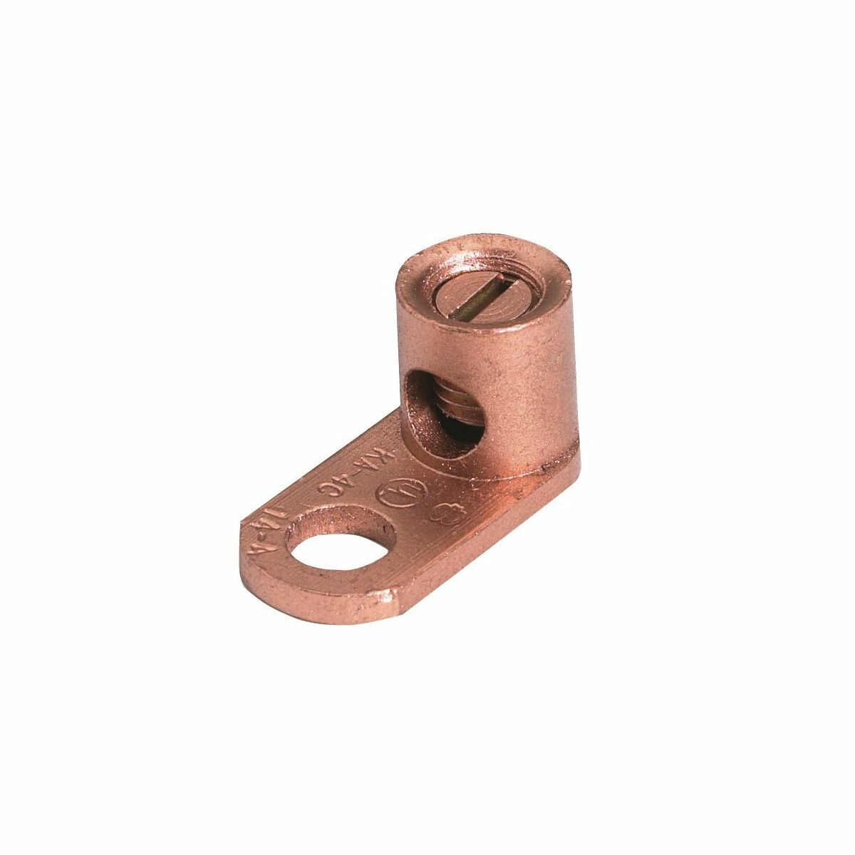GKA4C Type GKA Direct Burial Ground Terminal, 14 to 4 AWG Solid/Stranded Copper Conductor, 5/16-24 Stud, Copper Alloy