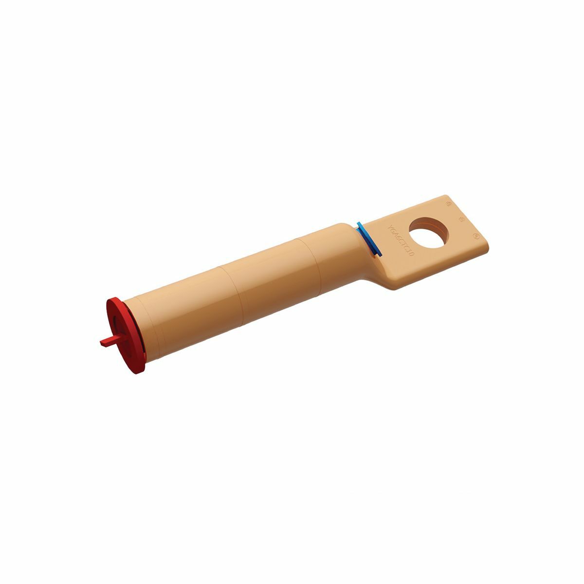 YGA6CTC14 YGA 1-Hole Irreversible Compression Terminal, 6 AWG Solid/Stranded Copper Conductor, Die Code: 7/374, 1/4 in Stud, Copper