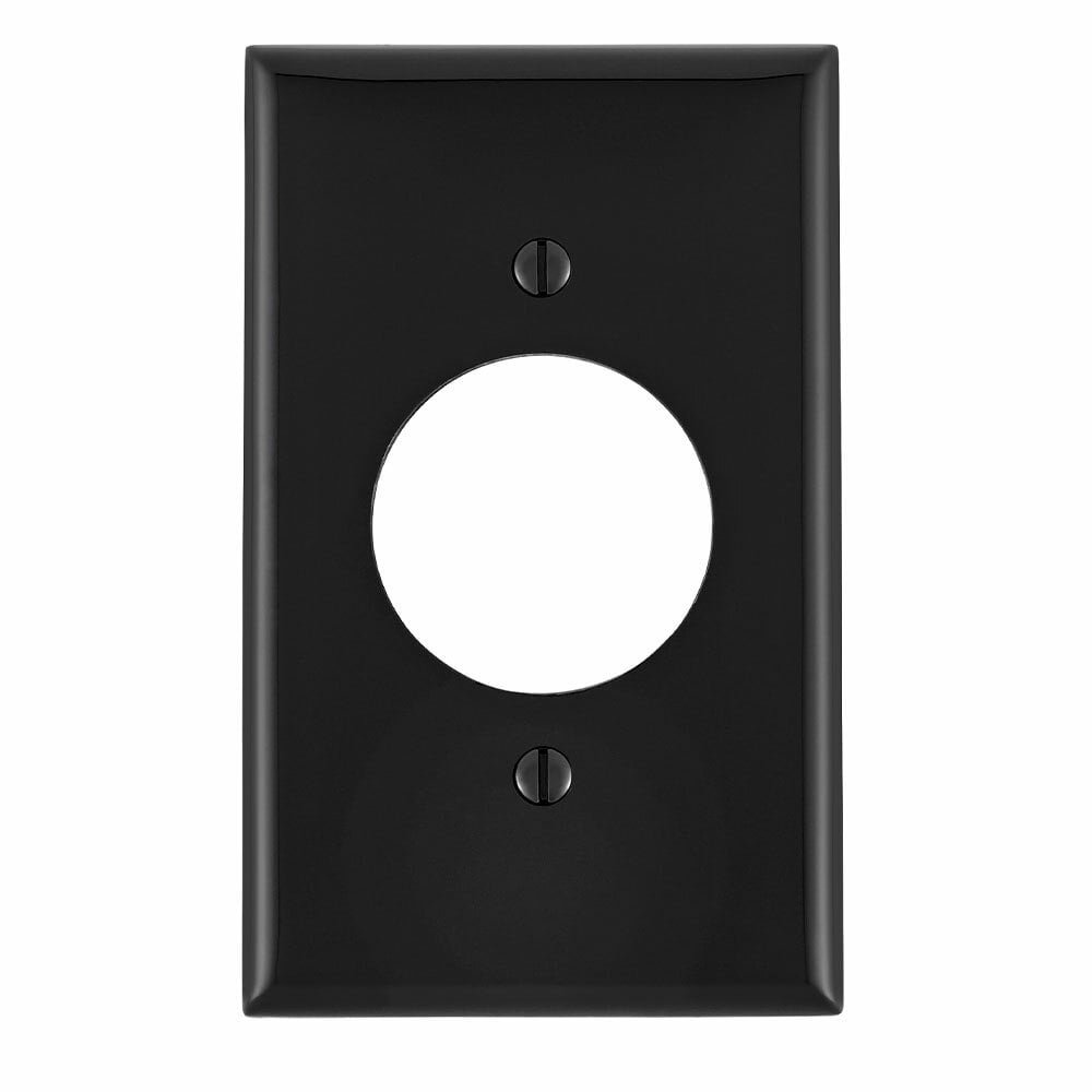 80720-E Standard Size Traditional Wall Plate, 1 Gangs, 2-3/4 in W x 4-1/2 in H, Thermoplastic, Black