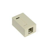 41089-1IP QuickPort 1-Port Outlet Box, Snap-In Module, For Use With Individual QuickPort Snap-In Connector Module, Surface Mount, Plastic