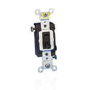 54524-2I 4-Way Framed Grounding AC Quiet Toggle Switch, 120/277 V AC, 20 A, 800 W, 1000 VA Power Rating