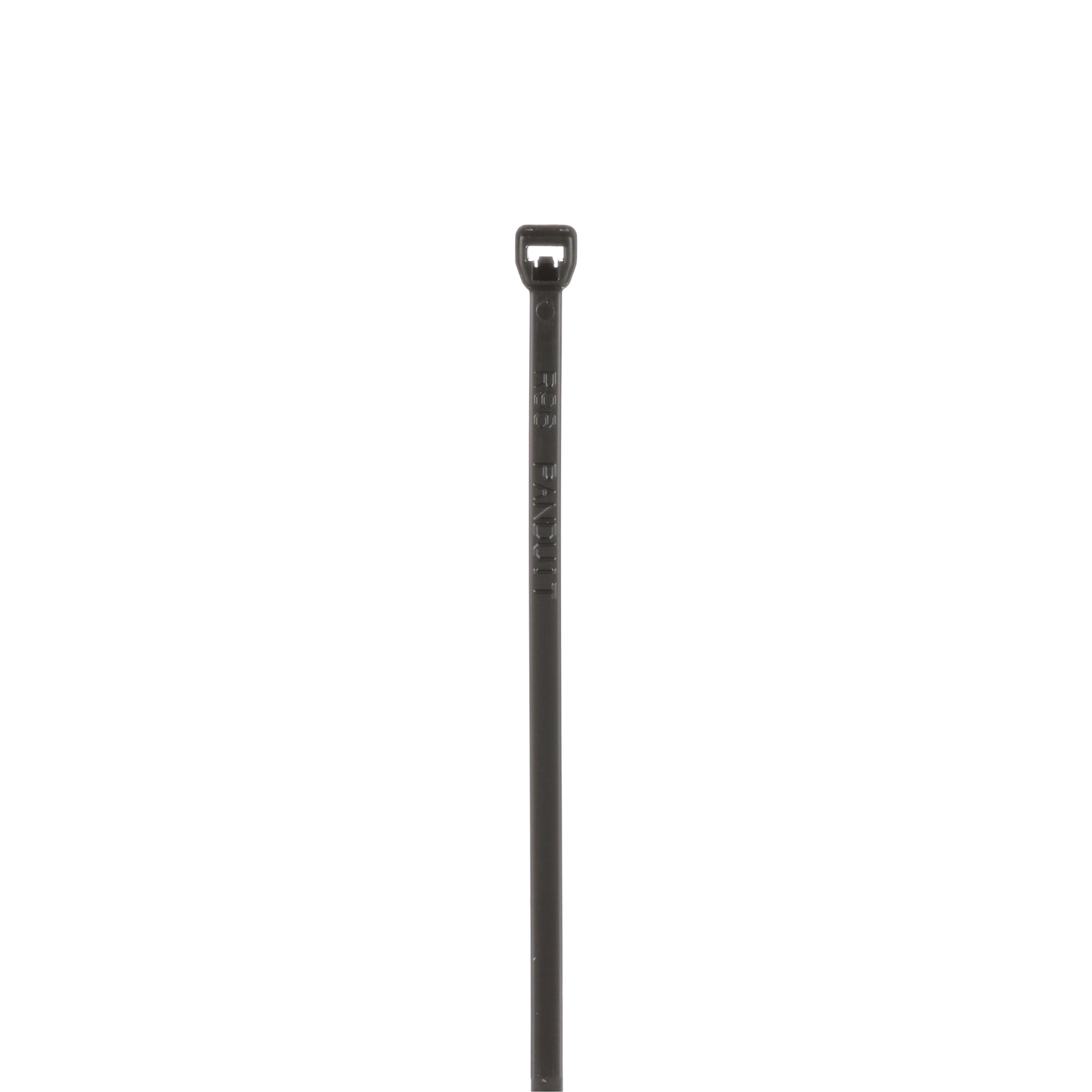 Pan-Ty PLT.7M-M0 Cable Tie, Black, UV PA6.6, 3.1"L, 18lb, PK1000
