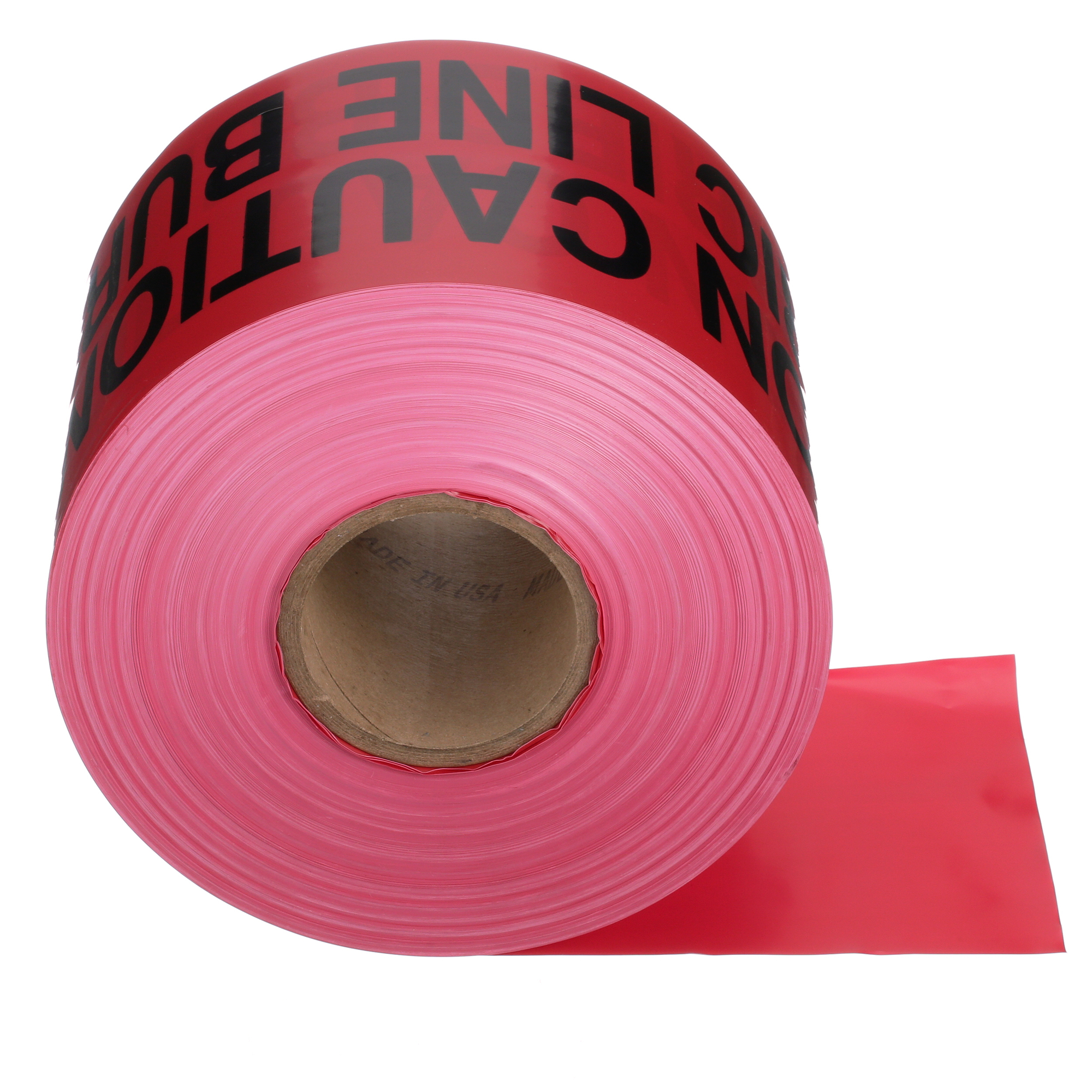 HTU6R-E Underground Hazard Tape, Black/Red, 1000 ft L x 6.27 in W x 4 mil THK