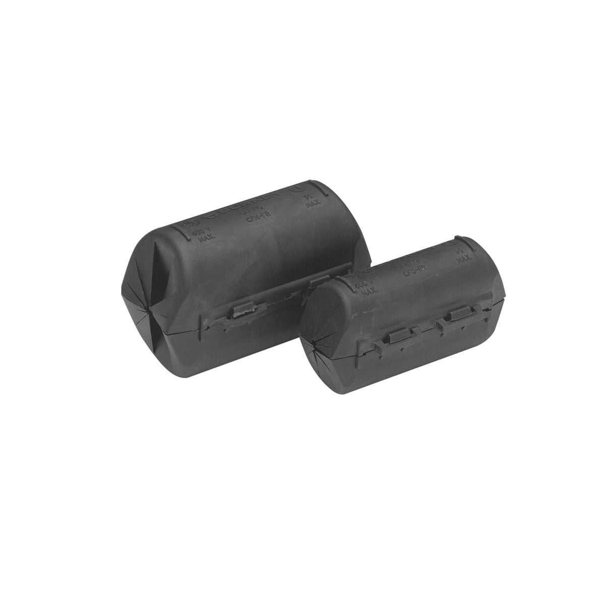 CFOFR Type CF-FR Flame Retardant H-Tap Cover, 2 AWG Conductor, For Use With YH2C2C, O, D3, N and KR Die Size H-Tap Compression Connector, Polypropylene, Black