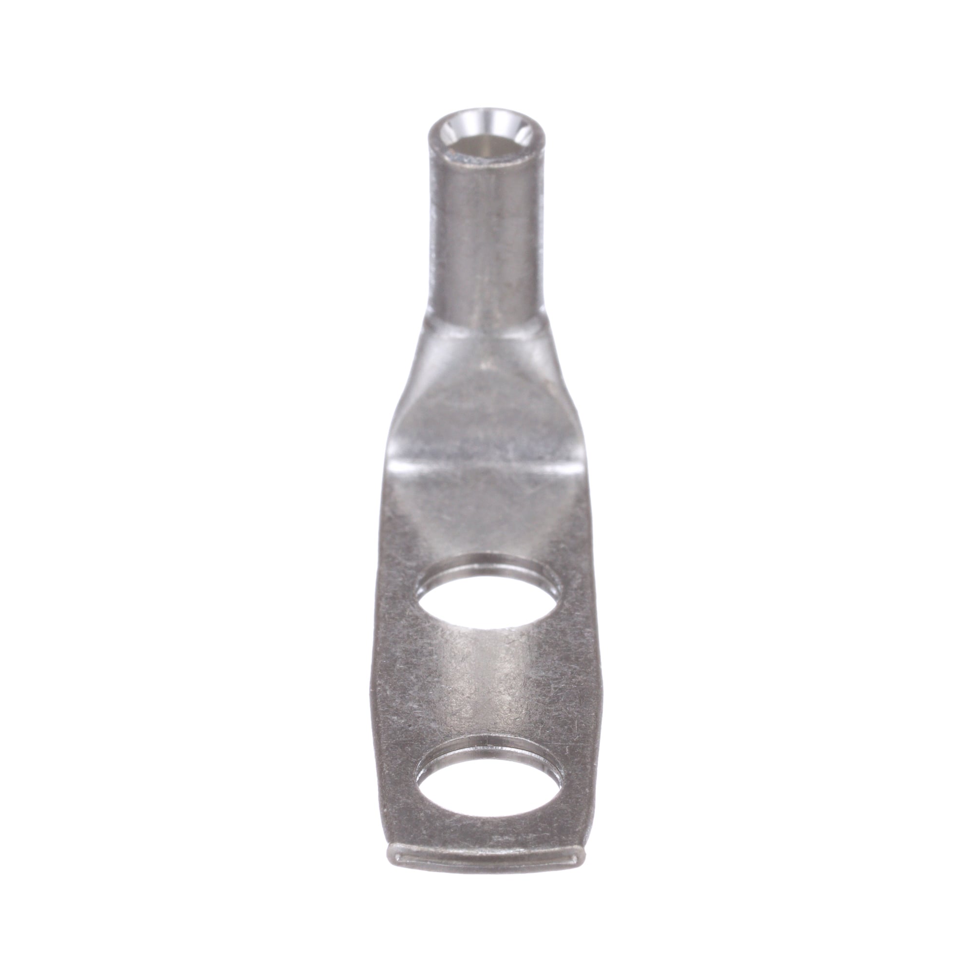 LCD10-14AF-L Pan-Lug 2-Hole Compression Connector Lug, 14 to 10 AWG, 12 to 10 AWG Solid/Stranded Copper Conductor, 42.826 in Stud, Tin Plated Copper