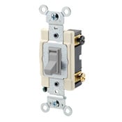54504-2GY 4-Way Framed Grounding AC Quiet Toggle Switch, 120/277 V AC, 15 A, 1/2, 2 hp Power Rating