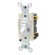 54523-2W 3-Way Framed Grounding AC Quiet Toggle Switch, 120/277 V AC, 20 A, 800 W, 1000 VA Power Rating