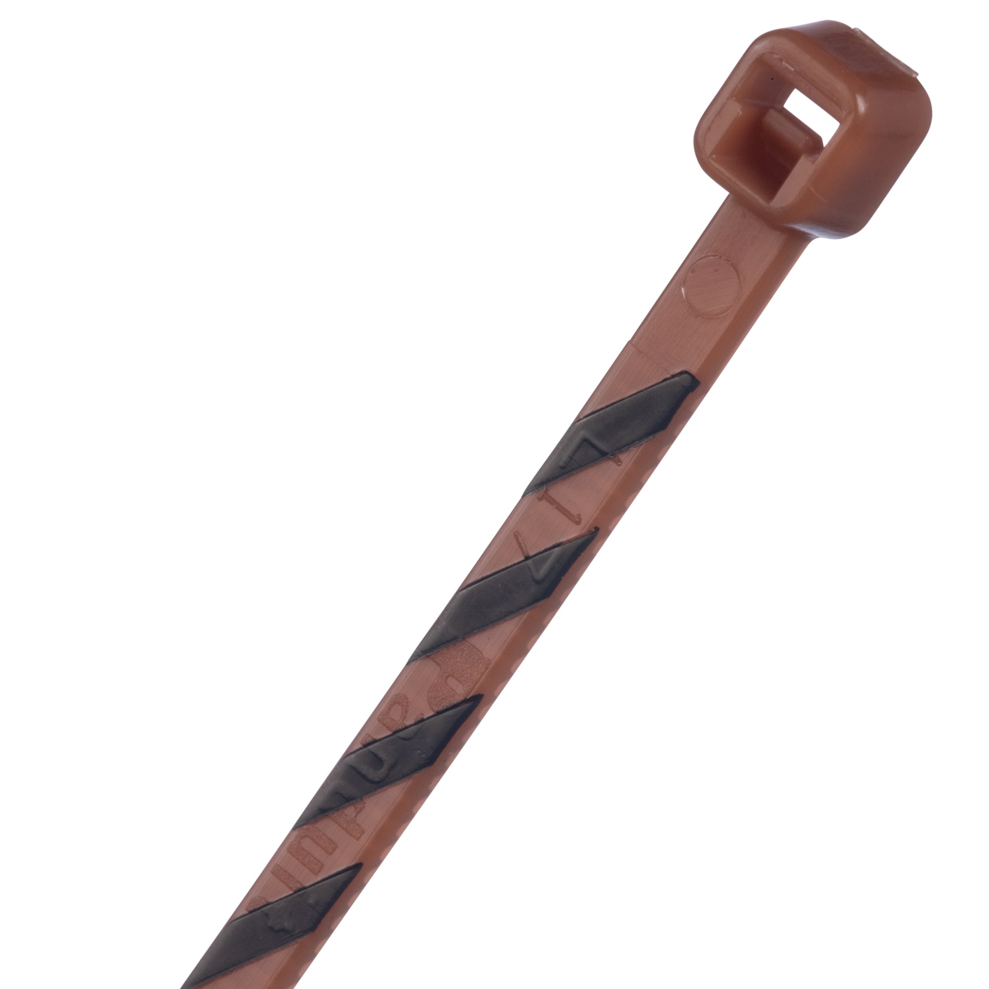 PLT1M-L1-10 Pan-Ty PLT Cross Section Miniature Striped Cable Tie, 4 in L x 0.18 in W x 0.05 in THK, Nylon 6.6