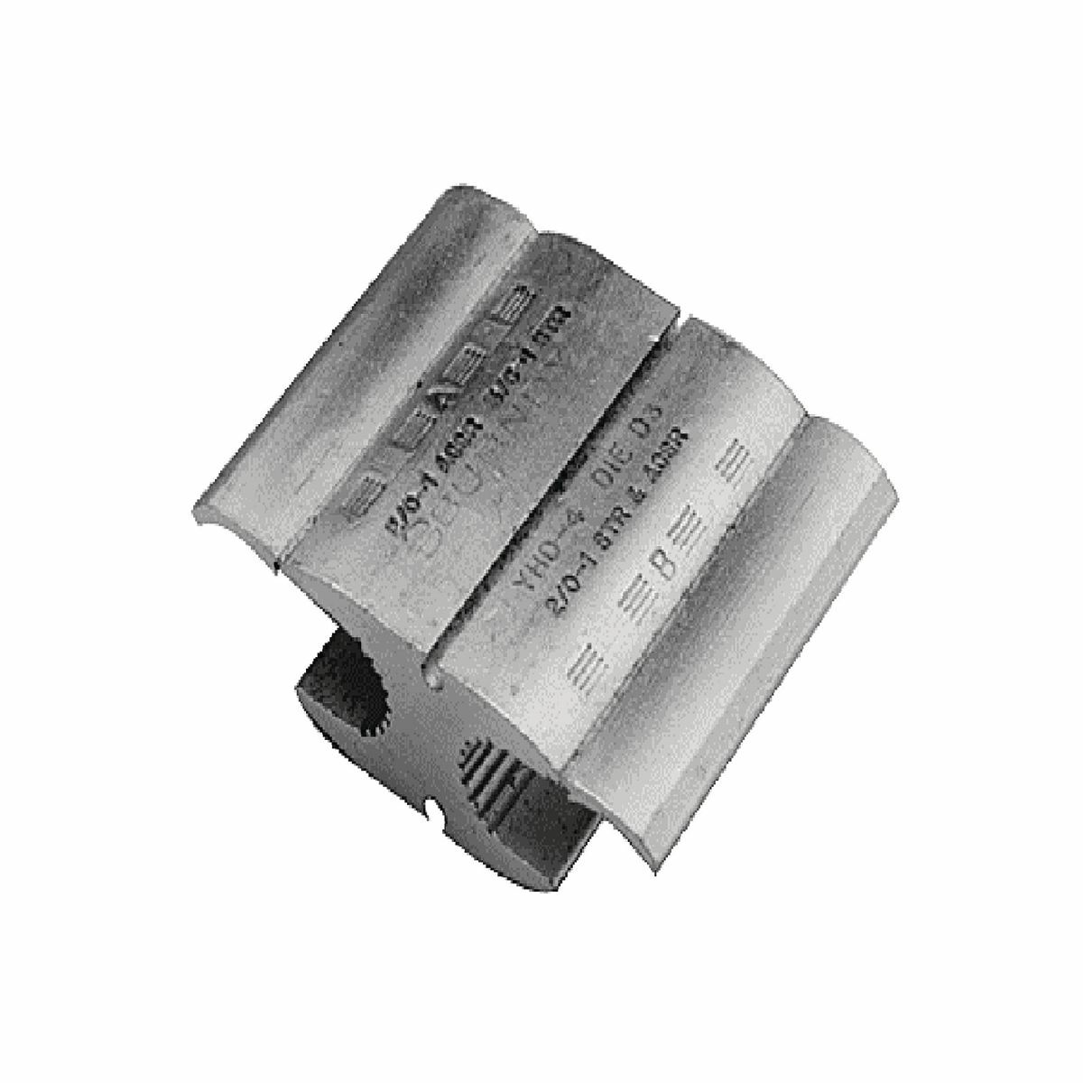 YHD4 Type YHD Compression Line Tap Connector, Figure H Shape, 1 to 4/0 AWG Main/Run, 1 to 3/0 AWG Tap, Aluminum