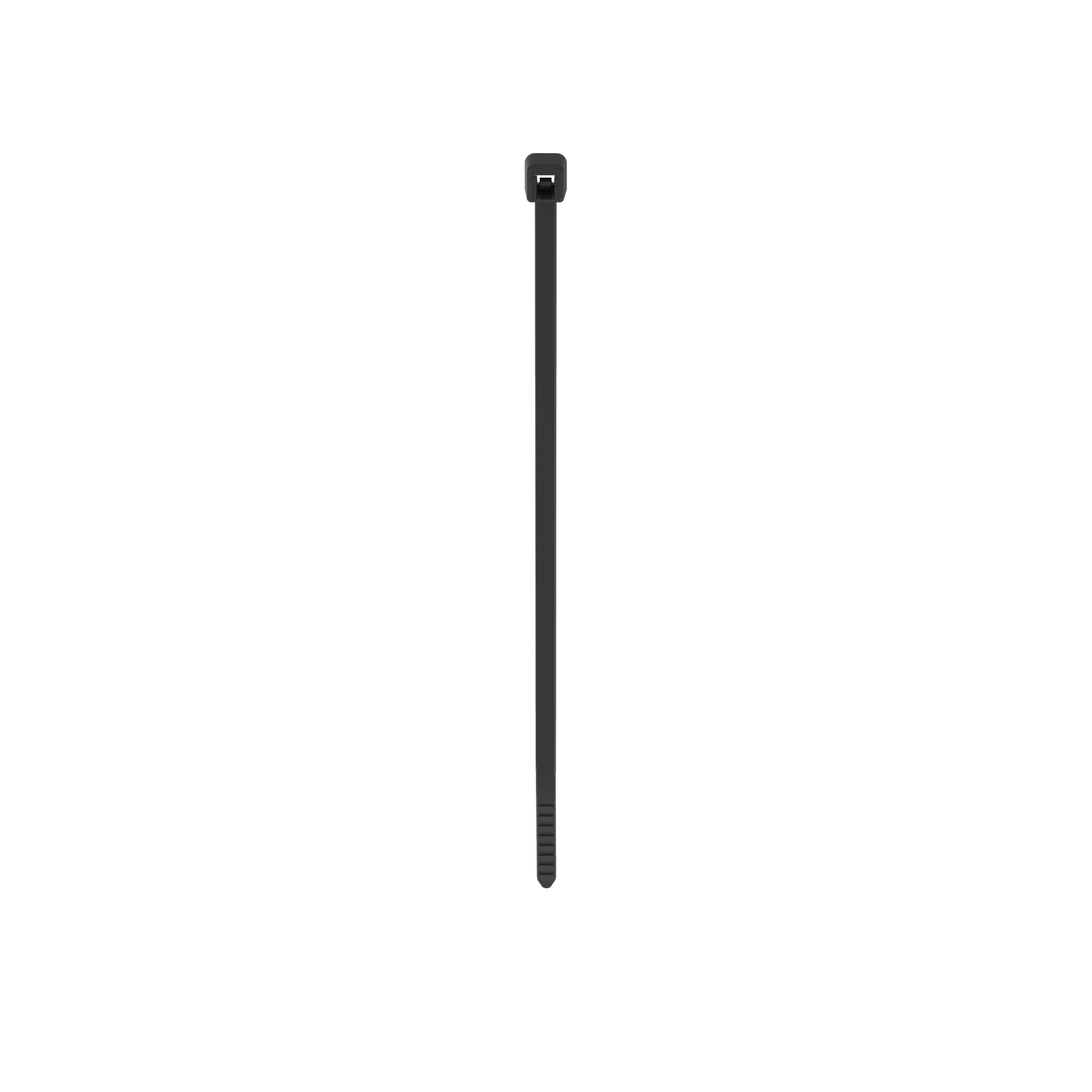PLT1.5M-C0 Pan-Ty PLT Cross Section Miniature Plenum Rated Weather-Resistant Cable Tie, 5.6 in L x 0.18 in W x 0.05 in THK, Nylon 6.6