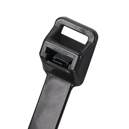 Pan-Ty PRT5EH-C0 Releasable Cable Tie, Black, UV PA6.6, 20.1"L, 250lb, PK100