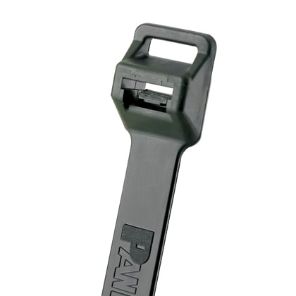 Pan-Ty PLT10EH-Q0 Cable Tie, Black, UV PA6.6, 34.2"L, 250lb, PK25
