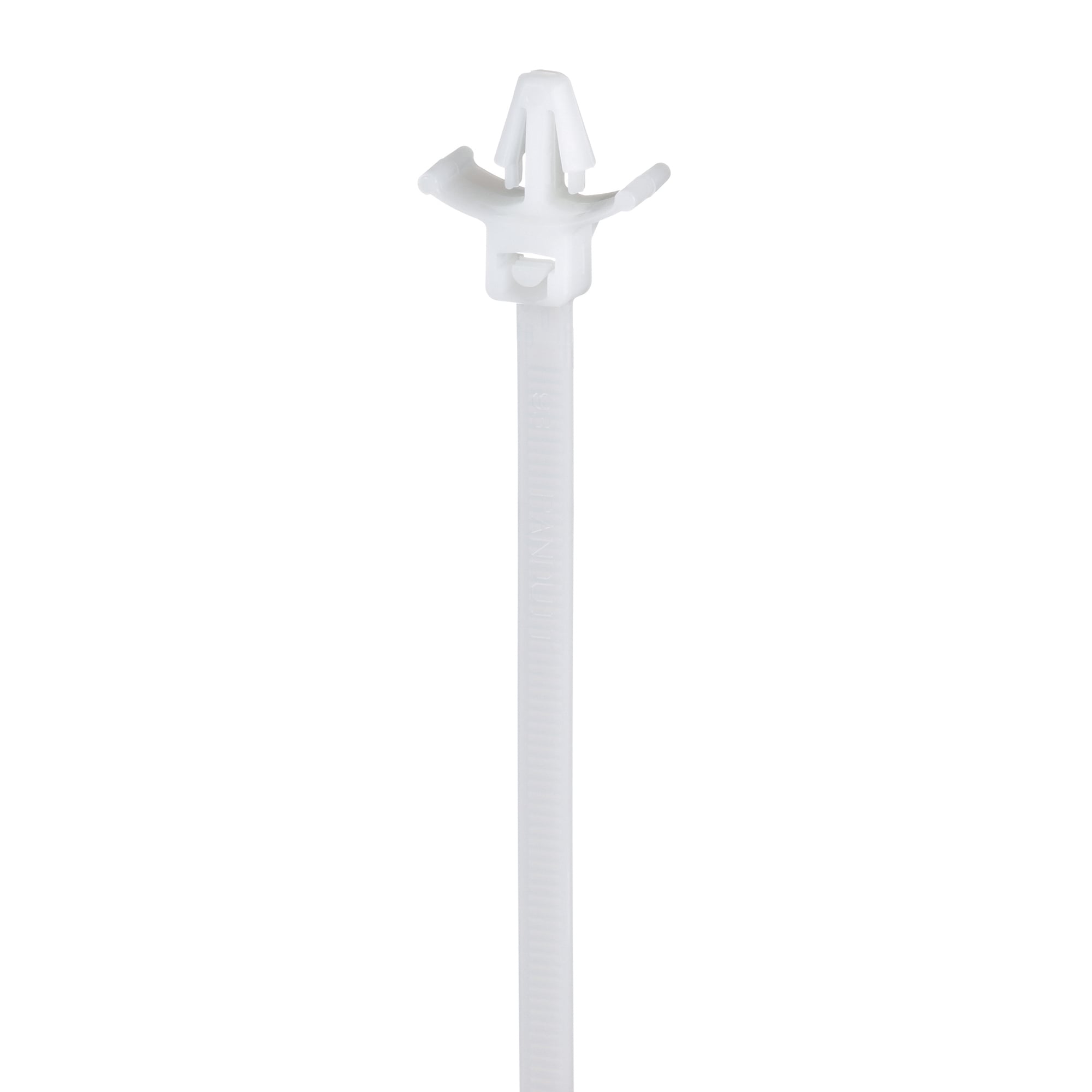 PLWP1S-D Pan-Ty PLWP Cross Section Standard Wing Push Cable Tie, 5.2 in L x 0.74 in W x 0.06 in THK, Nylon 6.6