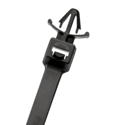 PLWP2S-C0 Pan-Ty PLWP Cross Section Standard Wing Push Cable Tie, 7.8 in L x 0.74 in W x 0.06 in THK, Nylon 6.6
