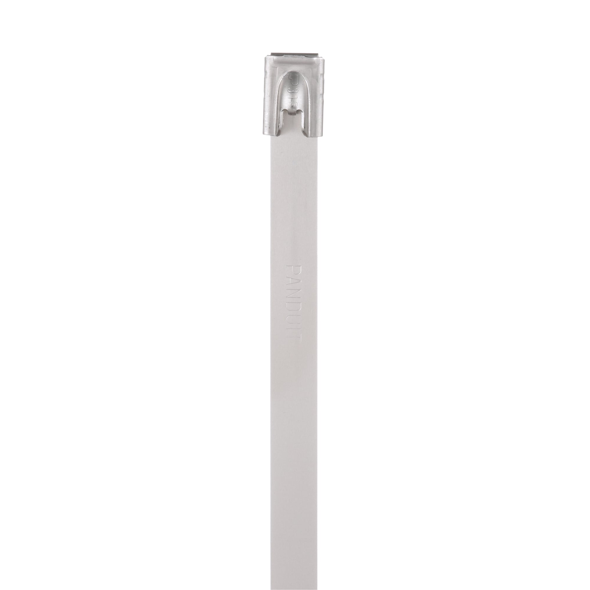 MLT6H-LP316 Pan-Steel MLT Heavy Cross Section Cable Tie, 20.5 in L x 0.31 in W x 0.01 in THK, 316 Stainless Steel, Metallic