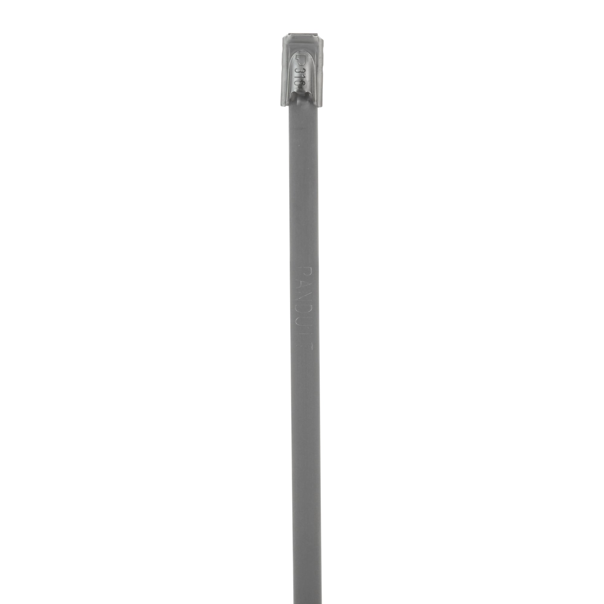 MLT6S-CP316 Pan-Steel MLT Standard Cross Section Cable Tie, 20.5 in L x 0.18 in W x 0.01 in THK, 316 Stainless Steel, Metallic