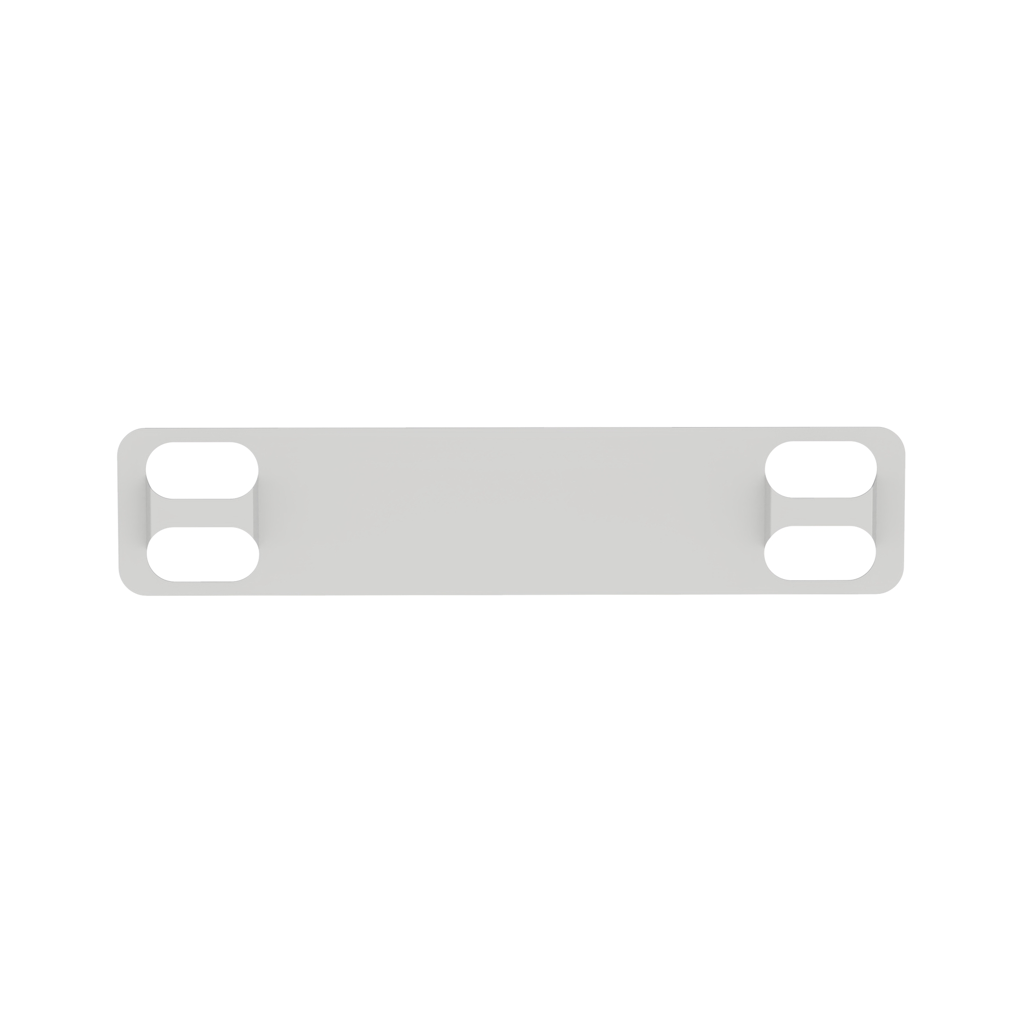 MMP350-C316 Pan-Code 3-Lines 4-Hole Standard Cross Section Marker Plate With Tag, 3-1/2 in OAL, MLT Cable Tie Mount, 316 Stainless Steel, Silver