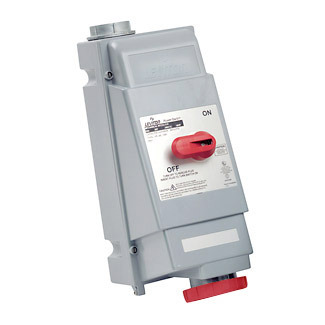 5100MI7W Non-Fused Watertight Pin and Sleeve Mechanical Interlock, 277/480 V AC, 100 A, 4 Poles, 5 Wires
