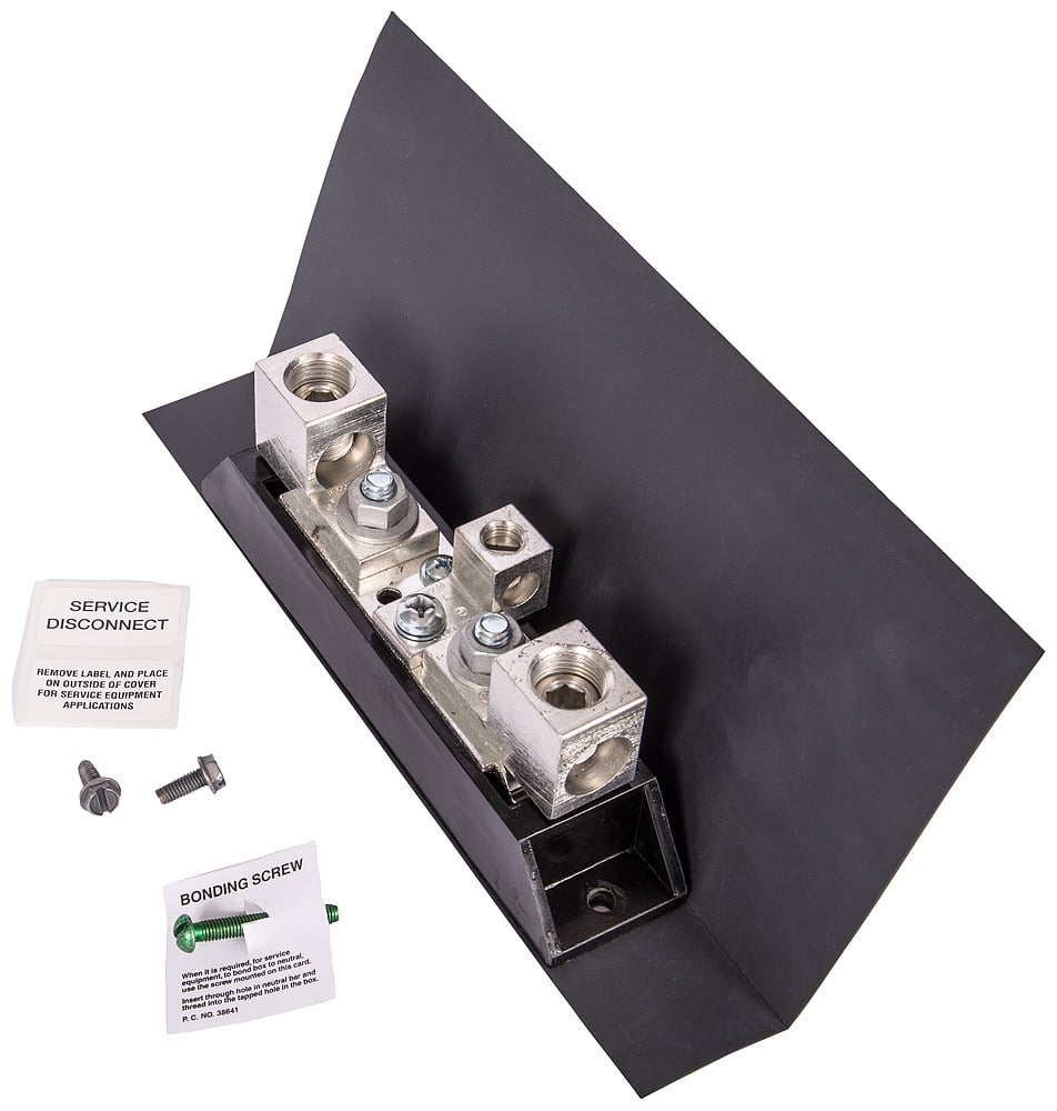 HN612 Type LBR Standard Duty Neutral Kit, For Use With 30 A General and 60 A Heavy Duty Non-Padlockable Switch, ON/OFF Marking, NEMA 1/IP54 Enclosure, Black