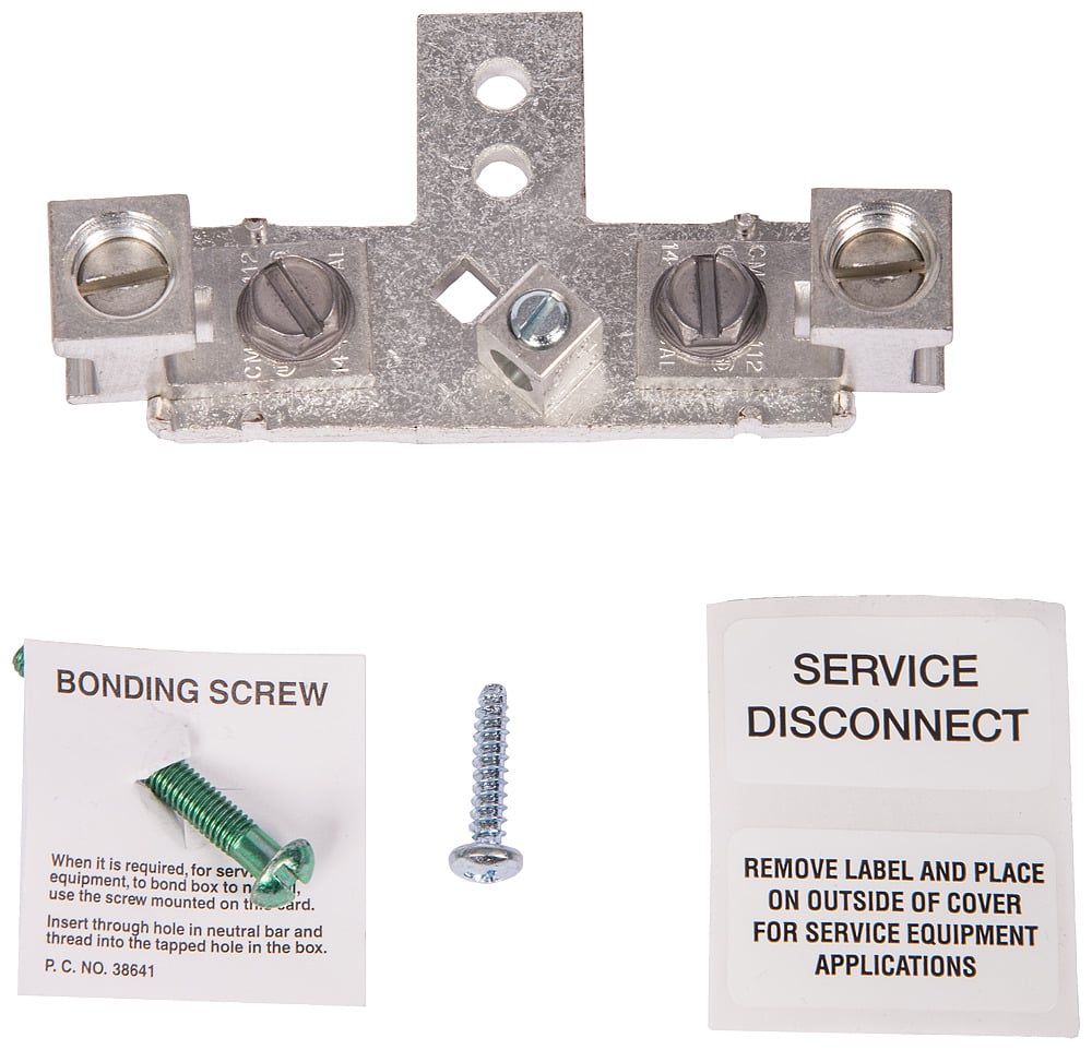 HN623 Type LBR Standard Duty Neutral Kit, For Use With 60 A, 100 A General and 100 A Heavy Duty Padlockable Switch, O/I, ON/OFF Marking, NEMA 1/3R/12/4X/IP54 Enclosure, Black