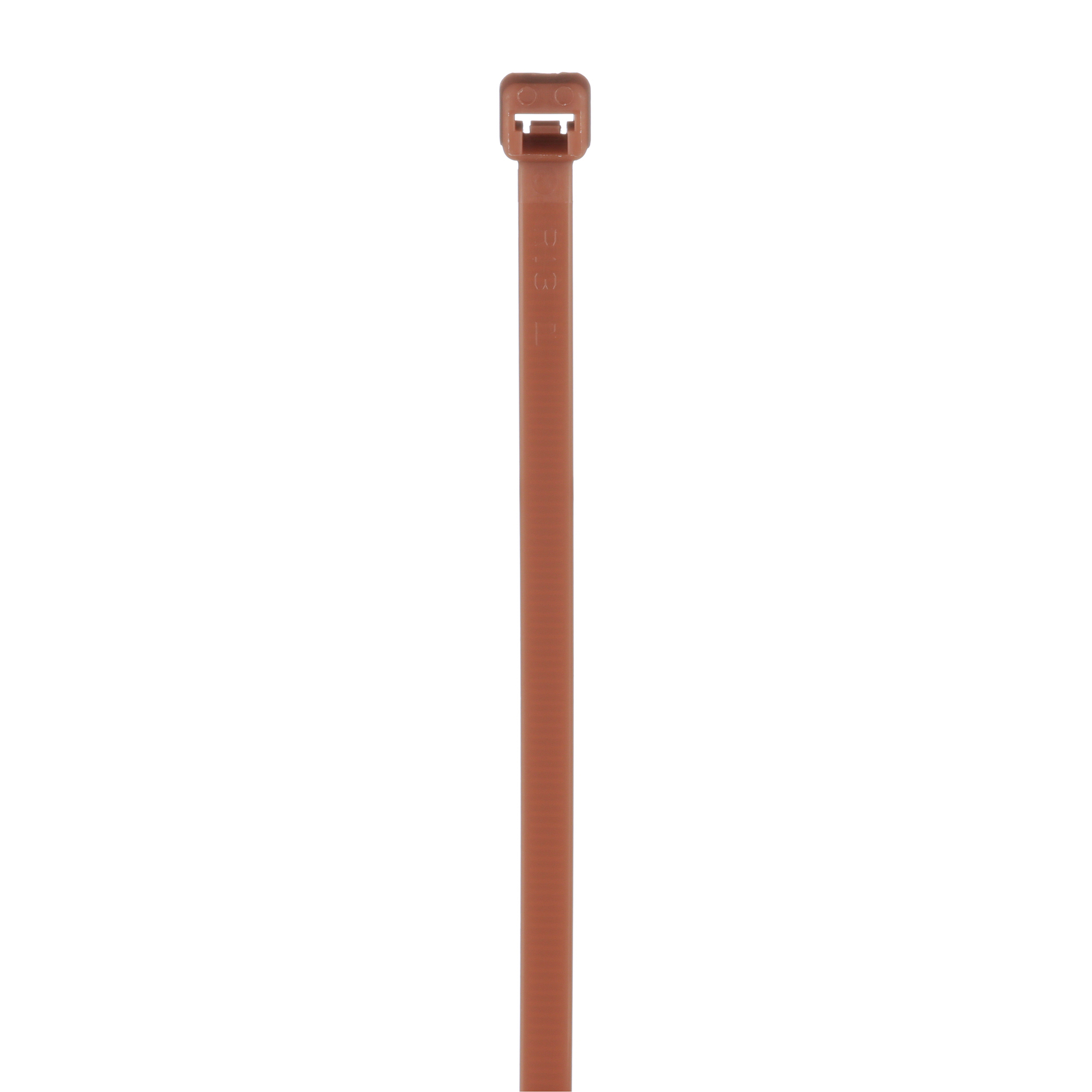 PLT2S-C1 Pan-Ty PLT Standard Cross Section Cable Tie, 7.4 in L x 0.19 in W x 0.052 in THK, Nylon 6.6, Brown