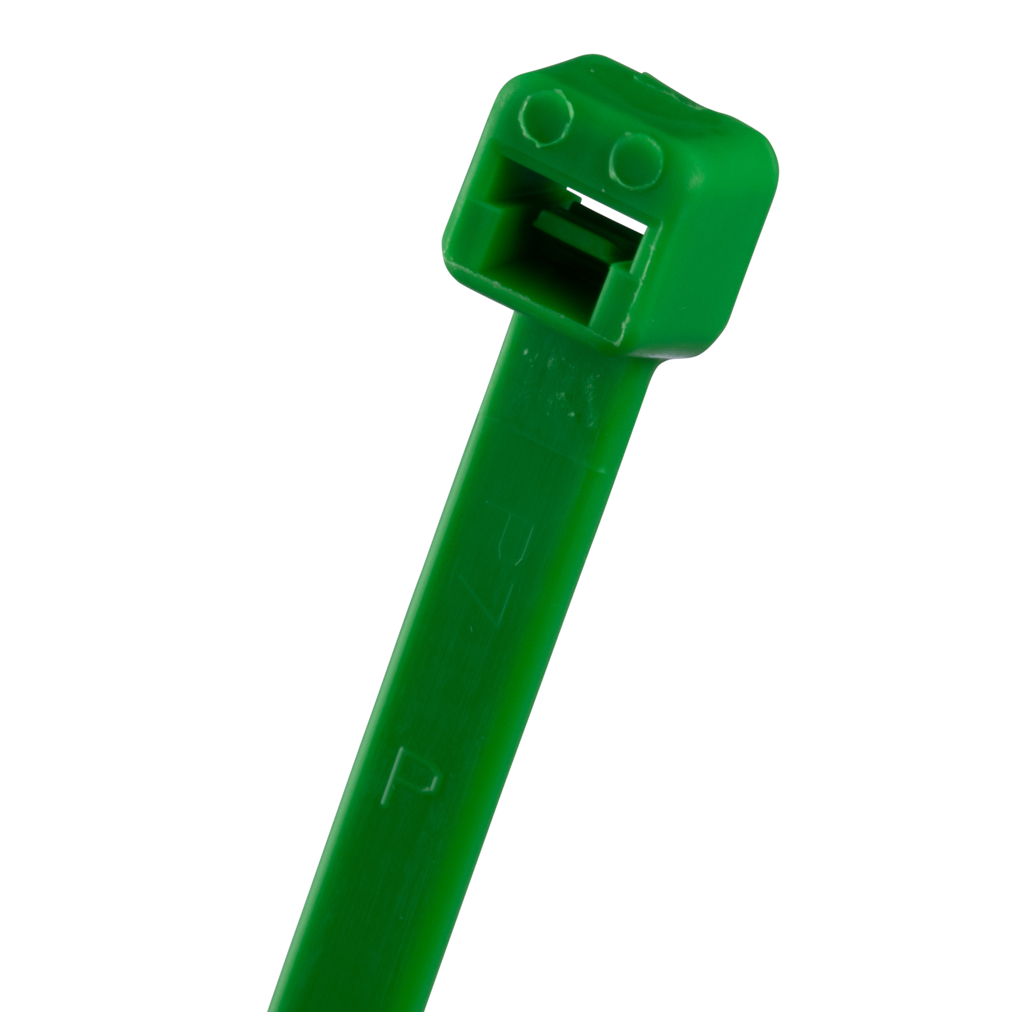 PLT2S-C5 Pan-Ty PLT Standard Cross Section Cable Tie, 7.4 in L x 0.19 in W x 0.052 in THK, Nylon 6.6, Green