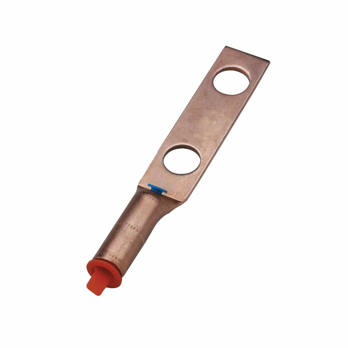 YGA2C2N YGA 2-Hole Grounding Irreversible Compression Terminal With Inspection Probe Hole, 2 AWG Stranded Copper Conductor, Die Code: 10, 1/2 in Stud, Copper
