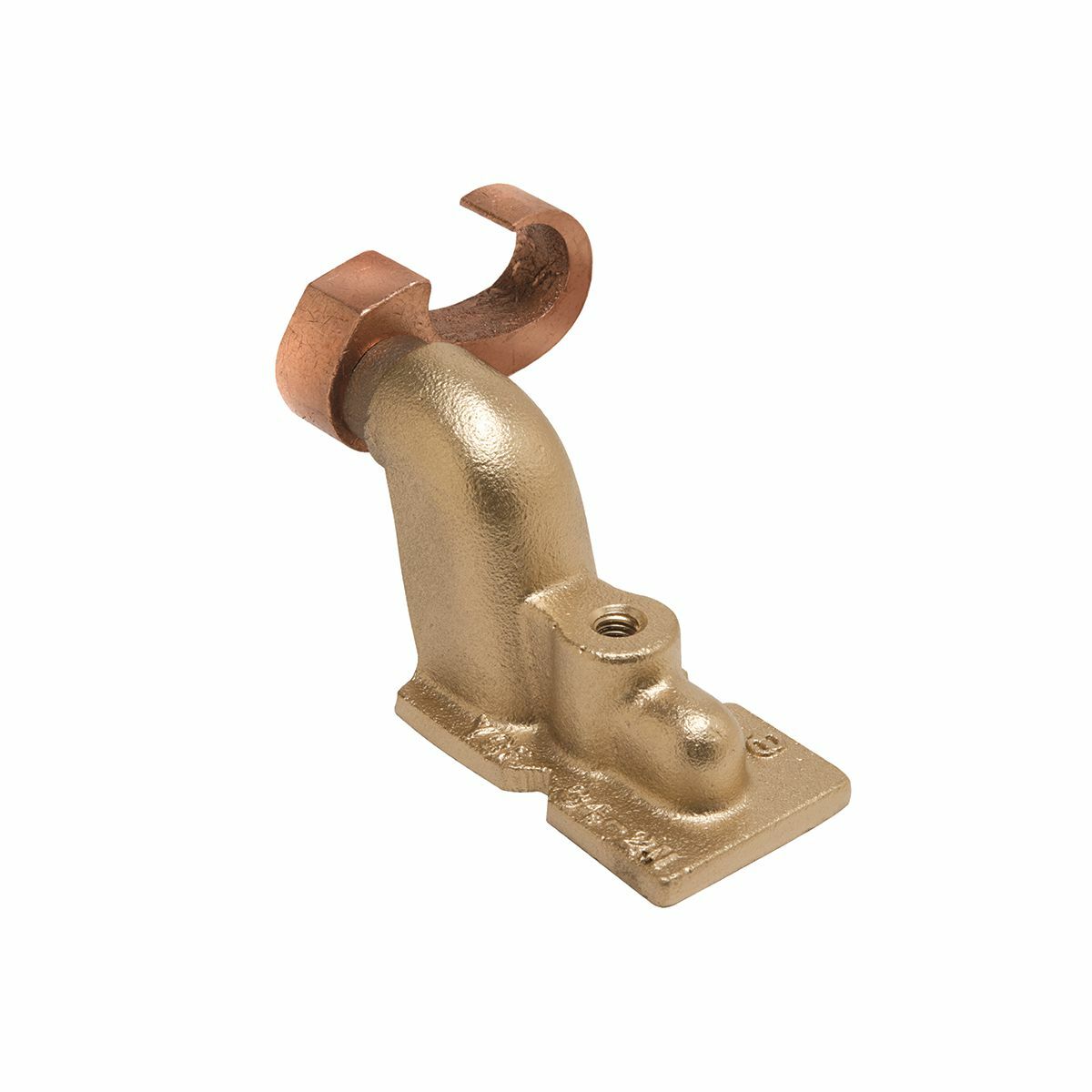 YGF292N Type YGF Compression Grounding Plate, 2 AWG to 250 kcmil Cable, 3-1/4 in H x 2 in W Plate, 1/2 in Plate Hole, Copper