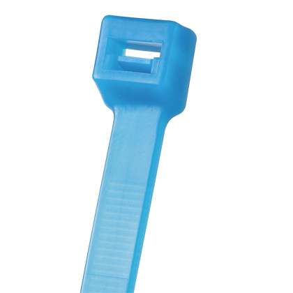 PLT2I-M76 Pan-Ty PLT Intermediate Cross Section Cable Tie, 8 in L x 0.135 in W x 0.045 in THK, Tefzel, Aqua Blue