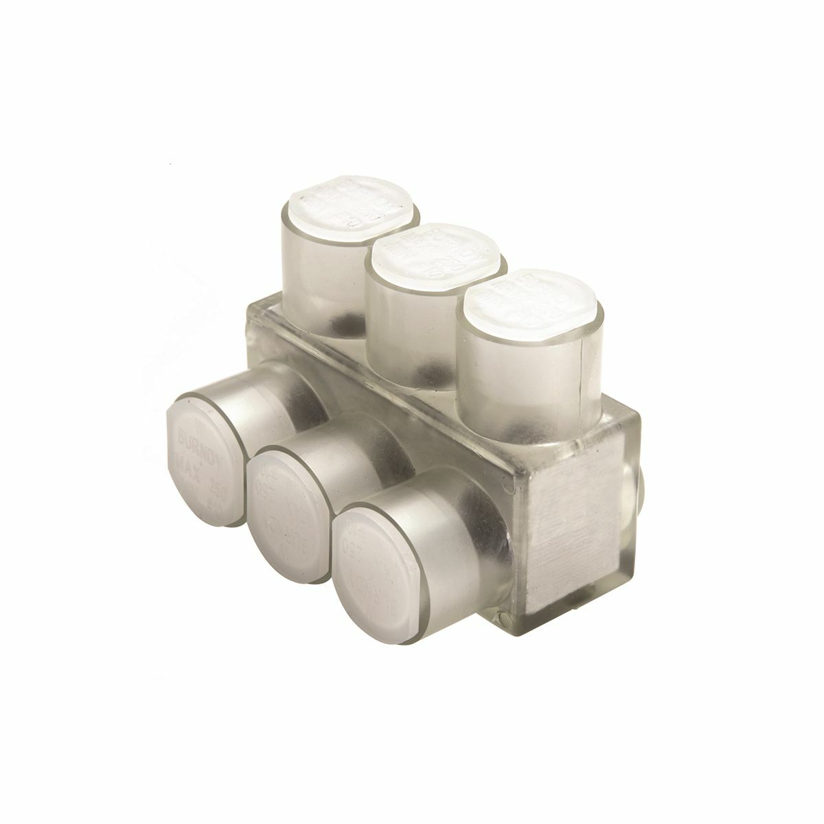 BIBS43 1-Sided Entry Multi-Tap Connector With Mounting Holes, 14 to 4 AWG Conductor, Copper/Stranded Aluminum Conductor, Aluminum