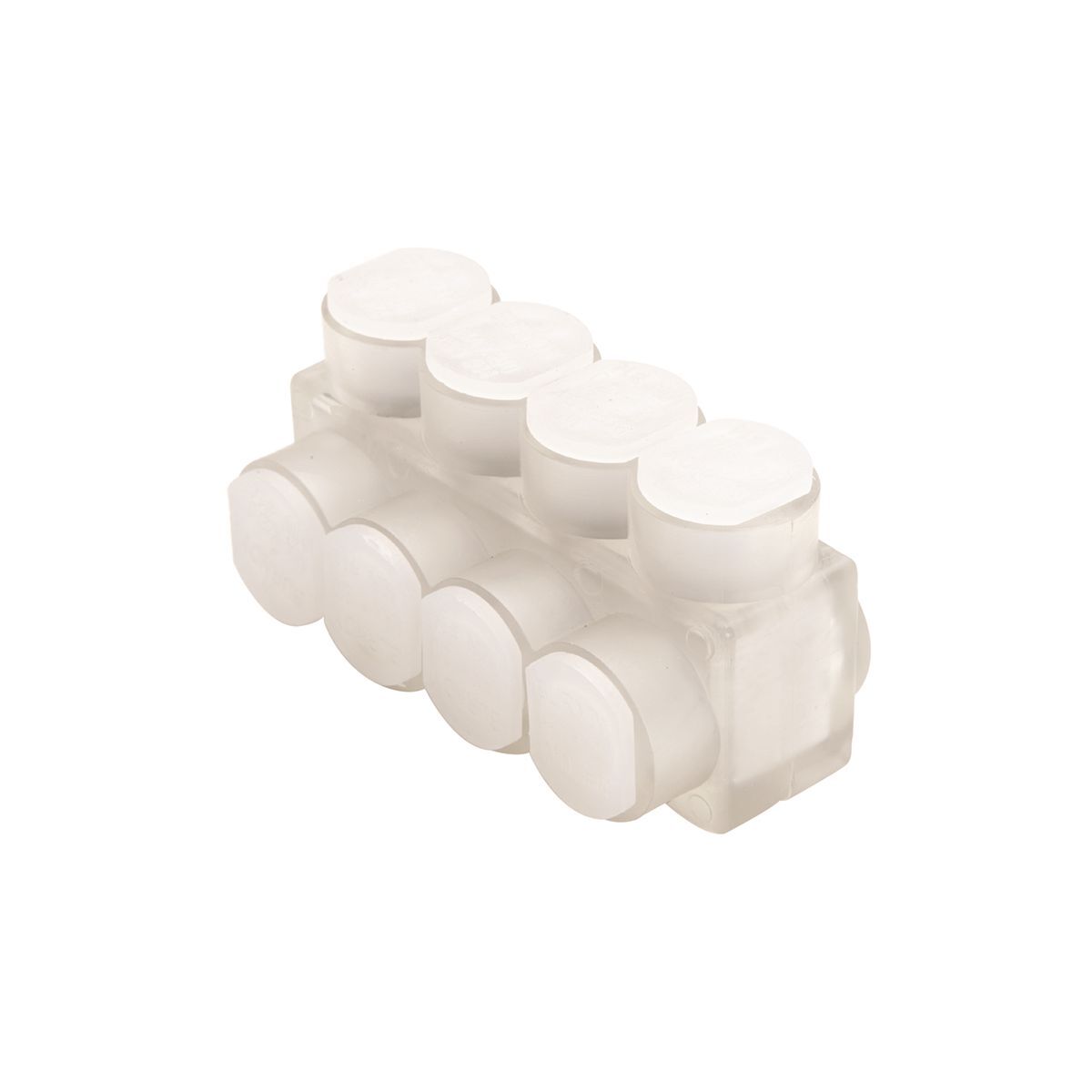 BIBS2/04 1-Sided Entry Multi-Tap Connector With Mounting Holes, 14 to 2/0 AWG Conductor, Copper/Stranded Aluminum Conductor, Aluminum