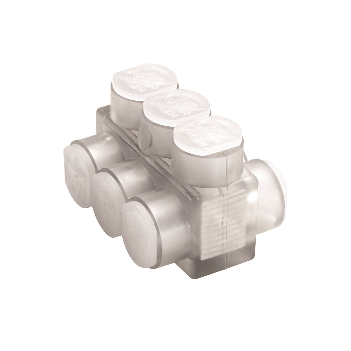 BIBD2/02 2-Sided Entry Multi-Tap Connector, 14 to 2/0 AWG Conductor, Copper/Stranded Aluminum Conductor, Aluminum