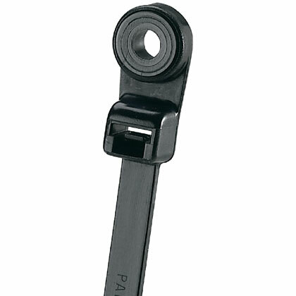 Pan-Ty PLC1.5I-S8-C0 Locking Clamp Tie, Black, UV PA6.6, M4, 06.1"L, 40lb