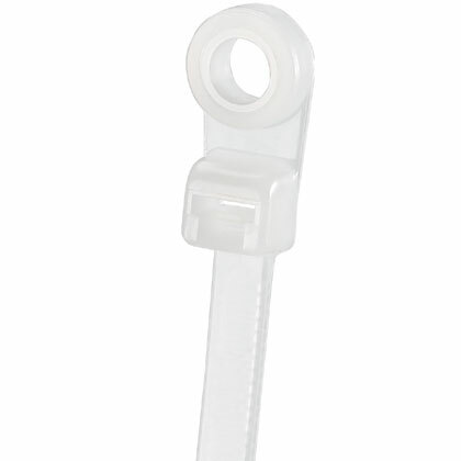 Pan-Ty PLC2S-S10-M Locking Clamp Tie, PA6.6, M5, 7.9"L, 50lb, PK1000