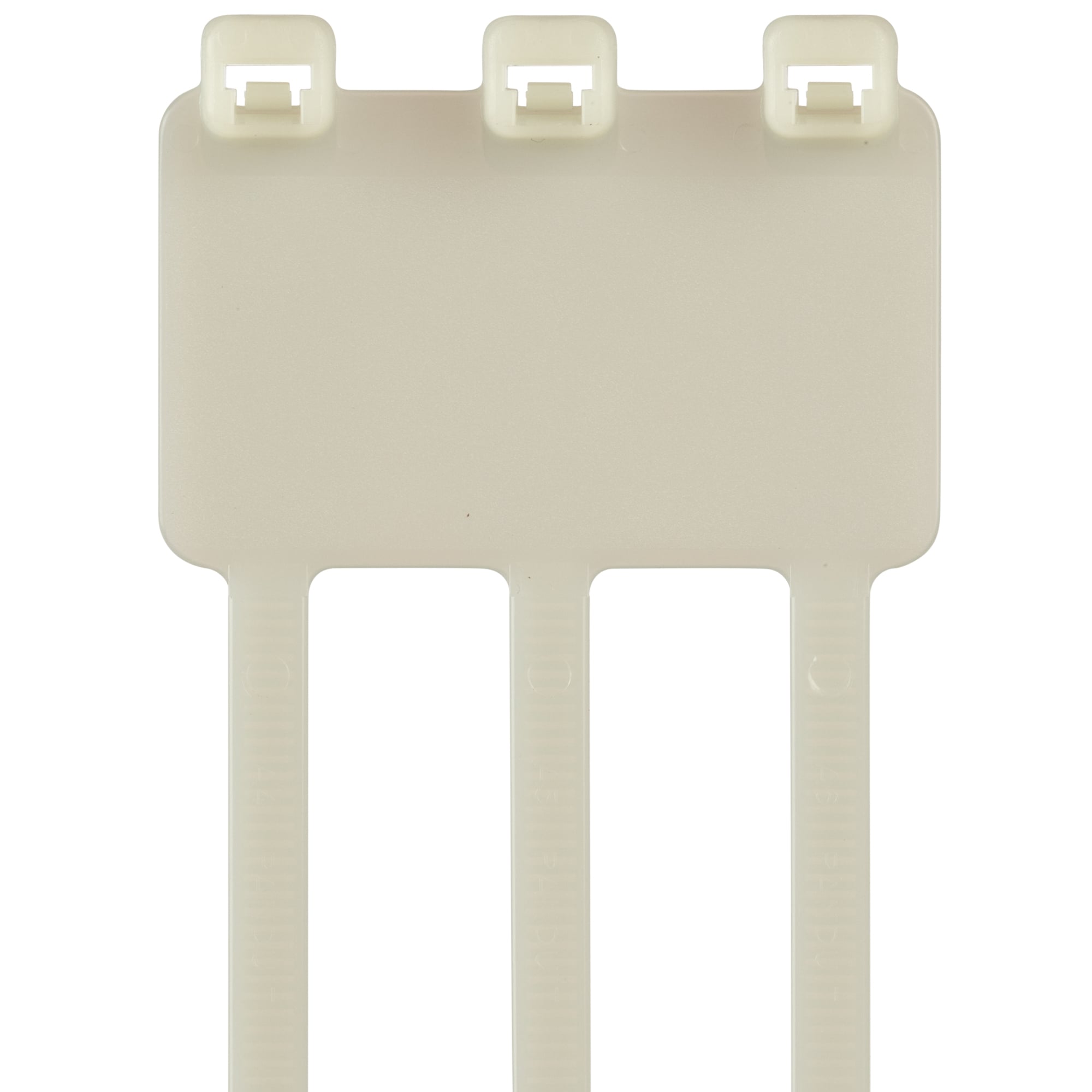 PL3M2S-L Pan-Ty PLM Cross Section Standard Wrap Marker Cable Tie, 7.4 in L x 0.19 in W x 0.05 in THK, Natural, Nylon 6.6