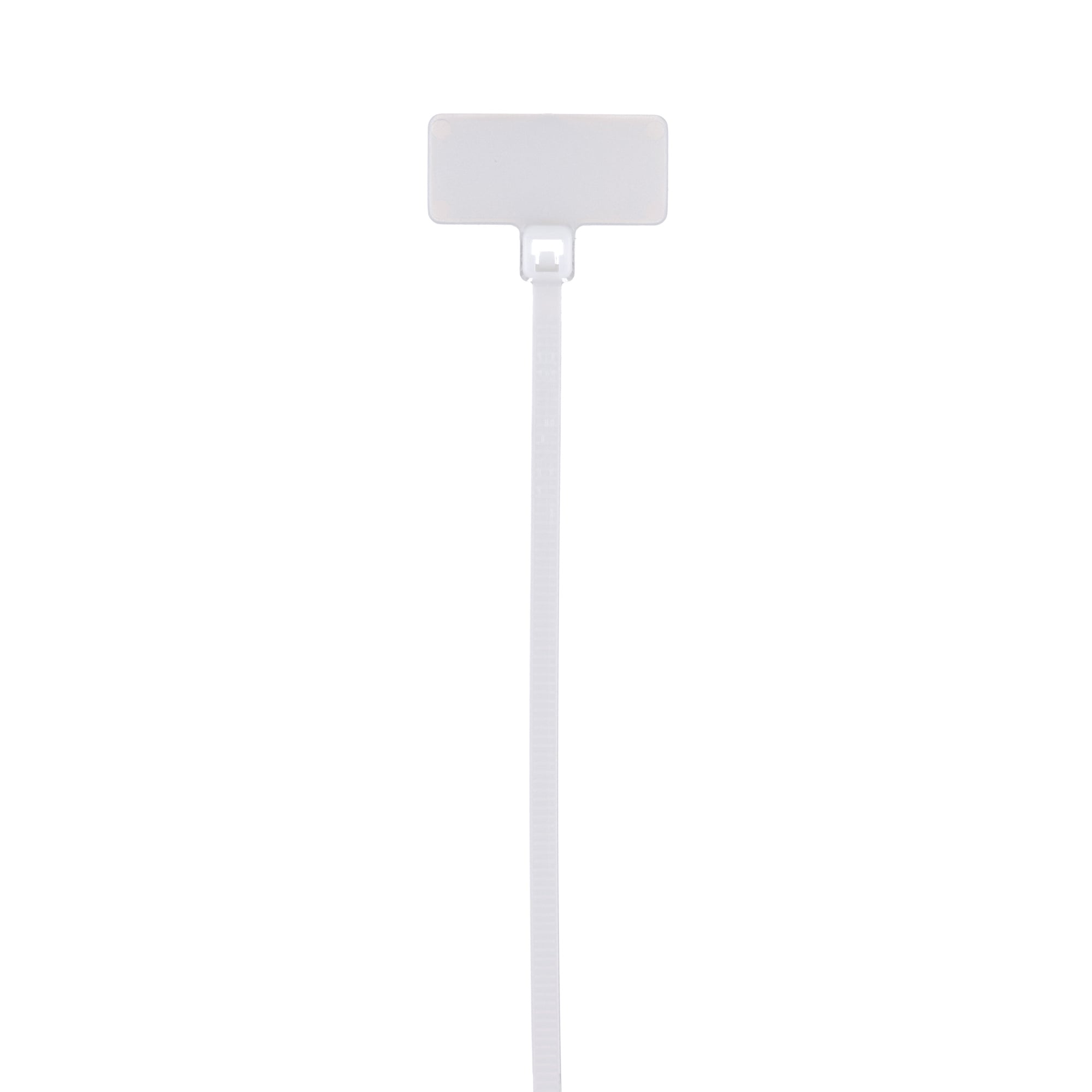 PLF1M-C Pan-Ty PLF Cross Section Flag Miniature Marker Cable Tie, 4.3 in L x 0.1 in W x 0.05 in THK, Natural, Nylon 6.6