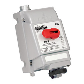 430MF5W 3-Phase Fused Watertight Mechanical Interlock, 600 VAC, 30 A, 3 Poles, 4 Wires