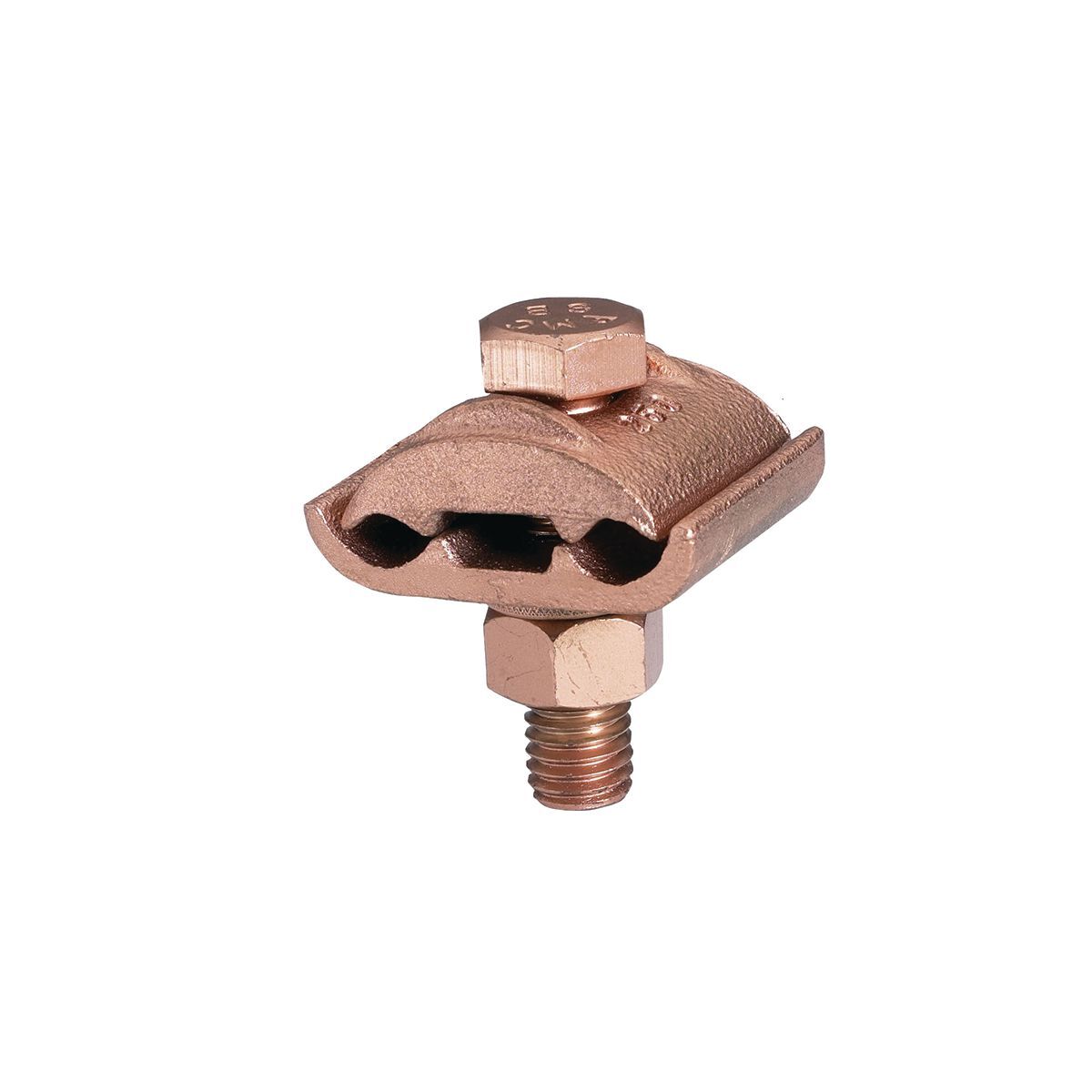 GC4C4C Mechanical Grounding Connector, 8 to 4 AWG Conductor, 1/4 in THK Bar, Copper Alloy