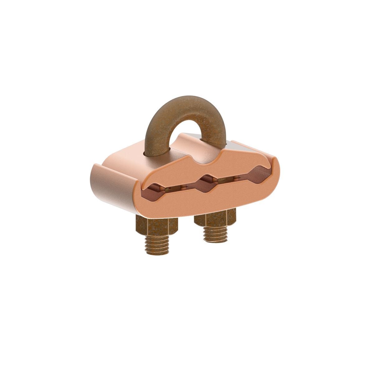 GK6426 Mechanical Grounding Connector, 5/8 to 3/4 in Rod, 4 to 2/0 AWG Conductor, Copper Alloy