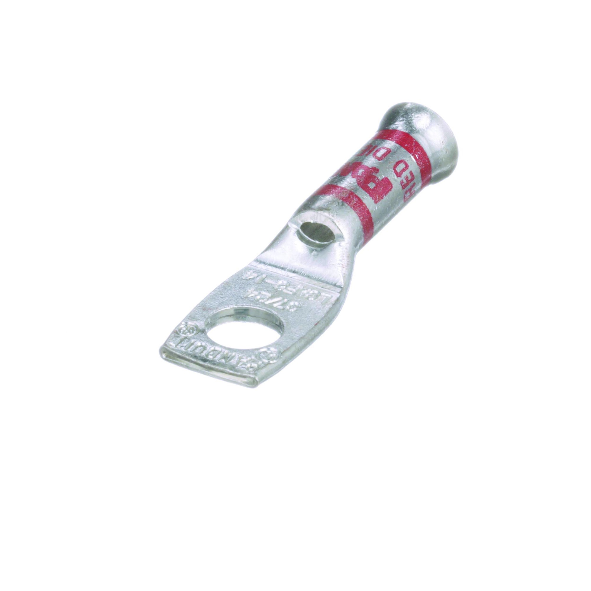 LCAF8-14-L 1-Hole Compression Connector Lug, 8 AWG Flexible Copper Conductor, Die Code: P21, 42.826 in Stud, Tin Plated Copper