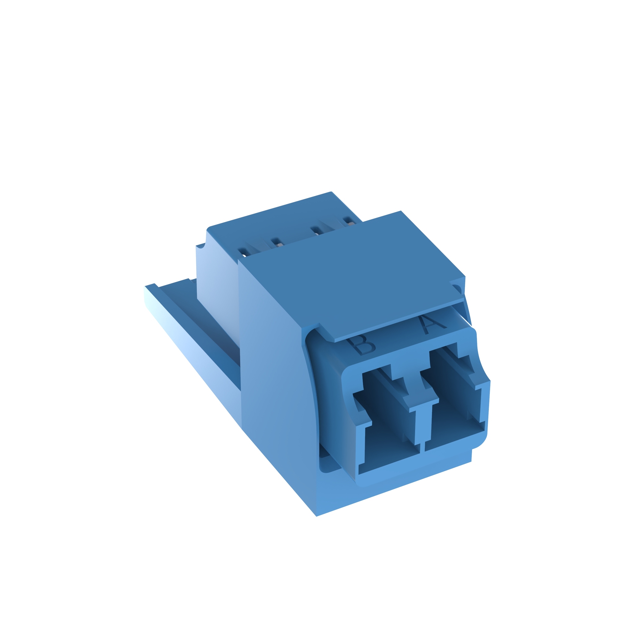 Mini-Com Blue LC Duplex, Singlemode, Electric Ivory Module