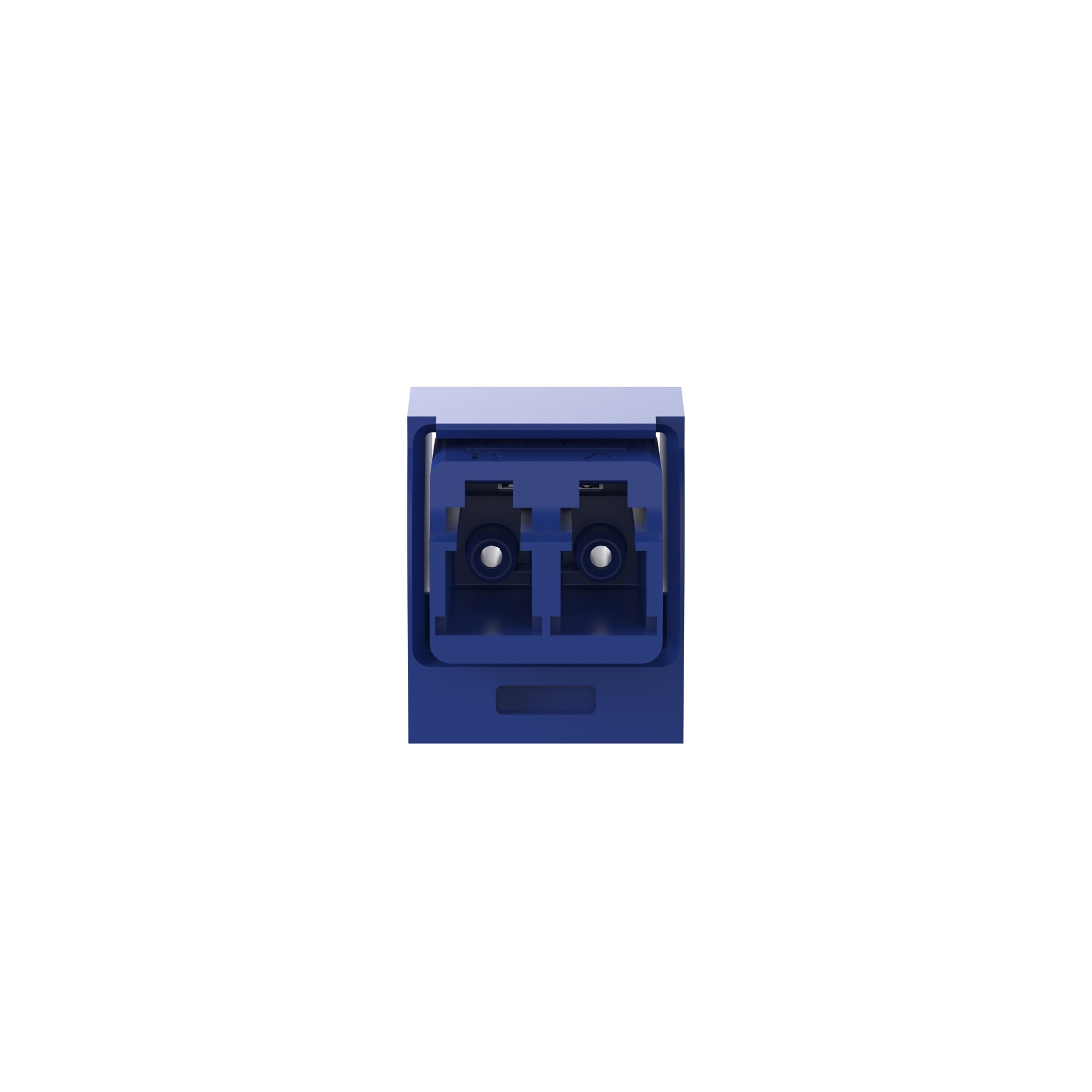 CMDSLCZBU Mini-Com Fiber Optic Adapter Module With Zirconia Ceramic Split Sleeve, LC Duplex Connector, Panel Mount, Single-Mode Fiber
