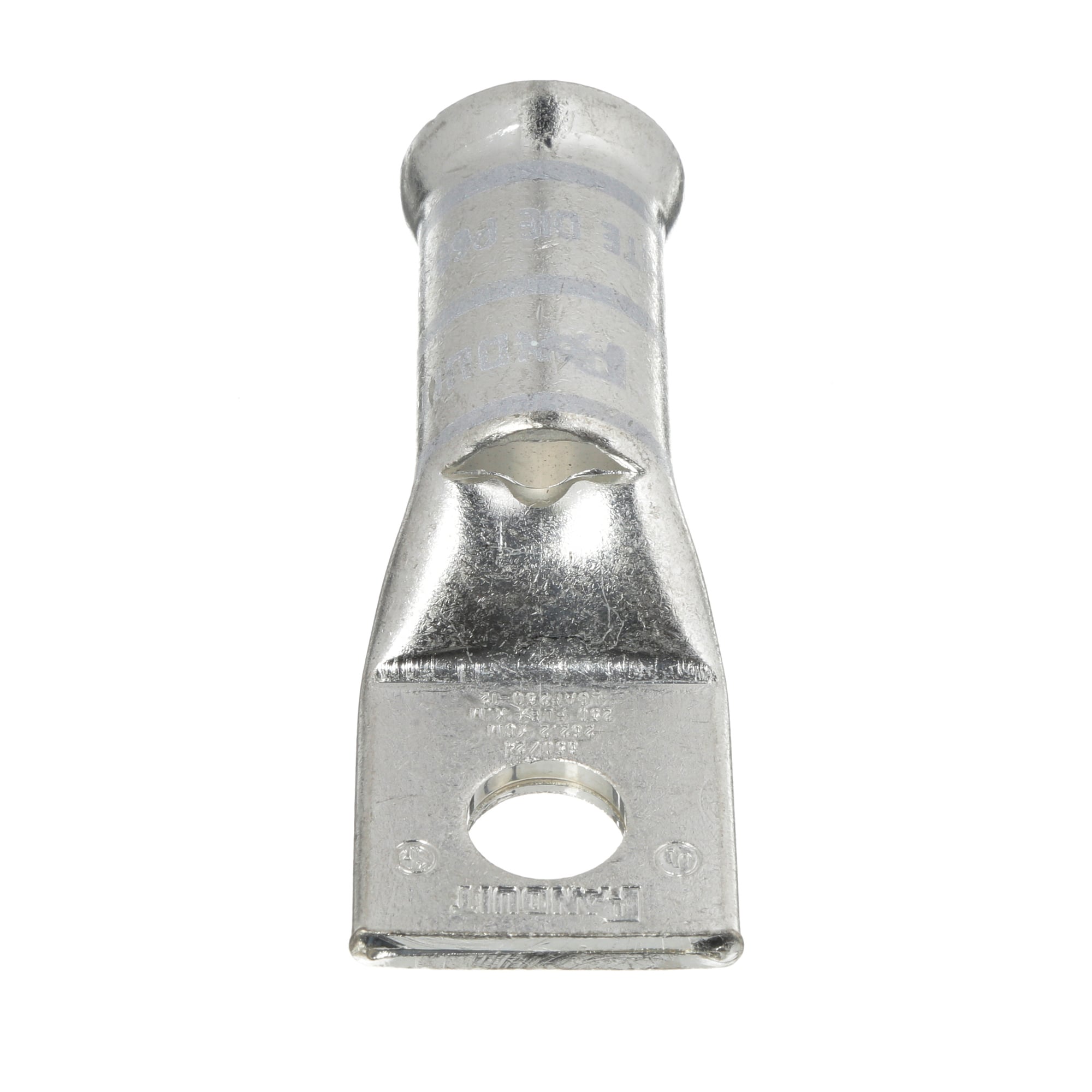 Pan-Lug LCAF250-12-X Comp. Lug, 250, Flare, Tin Plt Copper, Strt, One 0.5" Stud